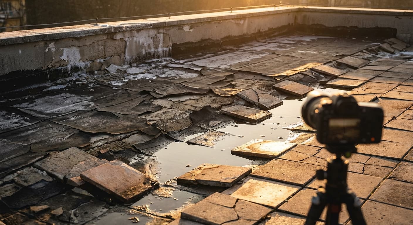Wasser unter dem Terrassenbelag richtet unsichtbare Schäden an
